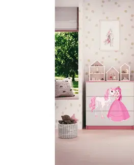 Dětský nábytek Kocot kids Komoda Babydreams 80 cm princezna a poník růžová