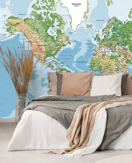 Samolepící tapety Samolepící tapeta klasická mapa světa