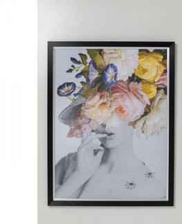 Zarámované obrazy KARE Design Zarámovaný obraz Flower Lady Pastel 152x117cm