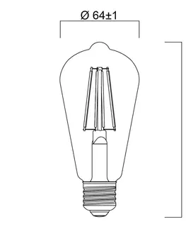 LED žárovky Sylvania Sylvania E27 filament LED ST64 4W 2 700K 840 lm