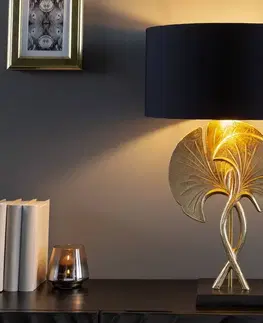 Stolní lampy LuxD 26764 Designová stolní lampa Rashid 62 cm černo-zlatá