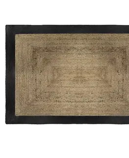 Koberce a koberečky DekorStyle Jutový koberec DYWAN 170 cm černý/hnědý