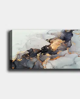 Obrazy Hanah Home Obraz Zlatý mramor 120x50 cm