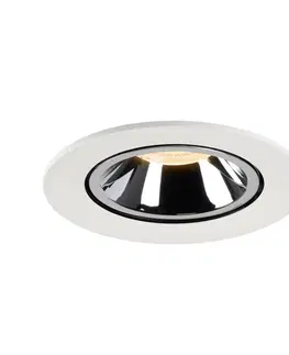 LED podhledová svítidla SLV BIG WHITE NUMINOS GIMBLE L zápustné stropní svítidlo bílé/chrom 2700 K 20° 1005986