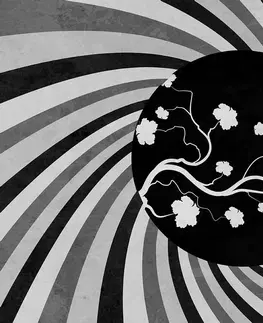 Samolepící tapety Samolepící tapeta černobílé asijské grunge pozadí