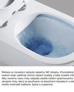 Záchody MEREO WC komplet pro sádrokarton s příslušenstvím MM02SETRA
