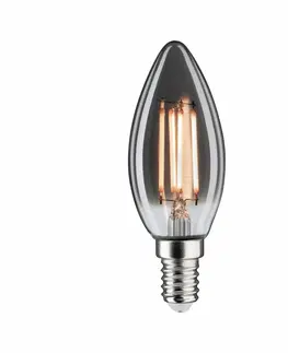 LED žárovky PAULMANN 1879 LED svíčka E14 230V 4W 1800K stmívatelné kouřové sklo