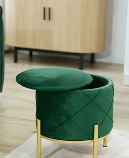 Taburety Ak furniture Taburet LIA zelený