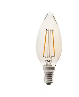 LED žárovky FARO LED žárovka svíčka filament AMBER E14 2W 2200K