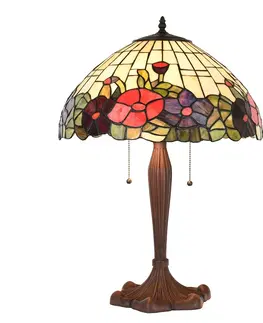 Svítidla Stolní lampa Tiffany Loretta - 42x60 cm E27/max 2x60W Clayre & Eef 5LL-1201