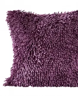 Dekorační povlaky na polštáře Třásňová povlak na polštář fialové barvy