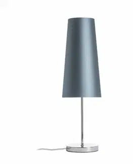 Lampy na noční stolek RED - DESIGN RENDL RENDL NYC/CONNY 15/30 stolní Monaco petrolejová/stříbrné PVC/chrom 230V E27 7W R14053