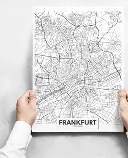 Moderní obrazy Sada obrazů - Map of Frankfurt