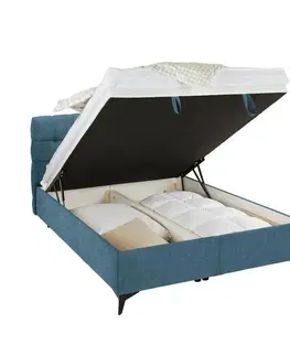 Manželské postele Kontinentální Postel Magic, 140x200cm,světle Modrá