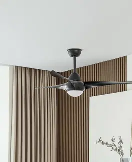 Stropní ventilátory se světlem Starluna Stropní ventilátor Starluna LED Zoika, černý, tichý, 115 cm