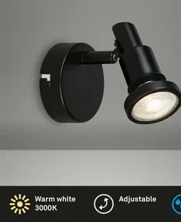 LED bodová svítidla BRILONER LED bodové svítidlo pr. 8 cm 1xGU10 4,8W 400lm černá BRI 2992-015