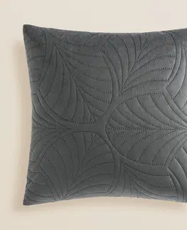 Dekorační povlaky na polštáře Dekorativní povlak na polštář v tmavě šedé barvě