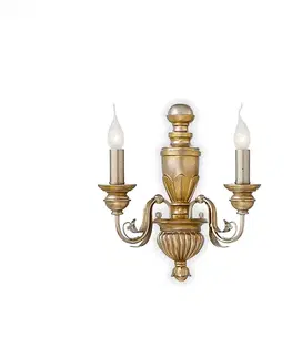 Klasická nástěnná svítidla Ideal Lux FIRENZE AP2 SVÍTIDLO NÁSTĚNNÉ 012902