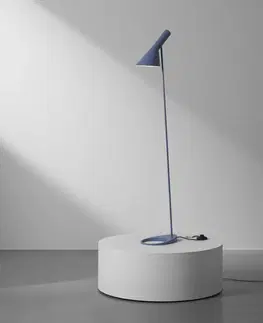 Stojací lampy Louis Poulsen Designová stojací lampa Louis Poulsen AJ modrošedá