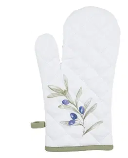 Chňapky Bavlněná chňapka - rukavice s olivami Olive Fields - 18*30 cm Clayre & Eef OLF44