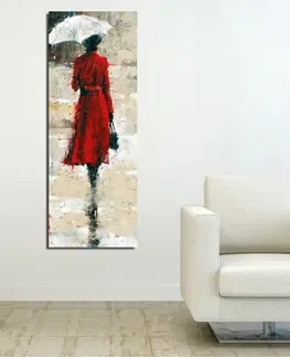 Obrazy Hanah Home Obraz Woman In Red 30x80 cm