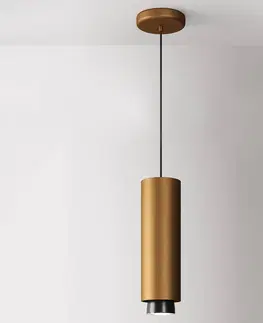 Závěsná světla Fabbian Fabbian Claque závěsné světlo LED 30 cm bronz