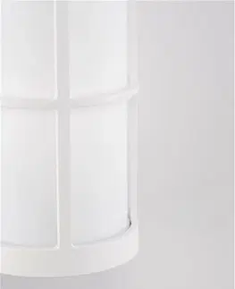 Rustikální venkovní nástěnná svítidla NOVA LUCE venkovní nástěnné svítidlo STONE bílý hliník a akryl E27 1x12W 220-240V IP54 bez žárovky 9002850