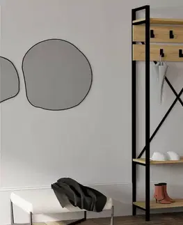 Regály a poličky Sofahouse Designový šatní regál Wajid 180 cm hnědý