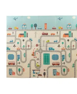 Dekorace do dětských pokojů PlayTo Multifunkční hrací podložka Město, 200 x 150 cm