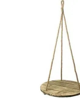 Regály a poličky Závěsná dřevěná police/stolek Natural  - Ø 50*85cm Light & Living P800293