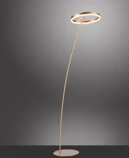 LED stojací lampy PAUL NEUHAUS LED stojací lampa mosaz, nastavitelná, stmívatelná, teplá bílá 3000K