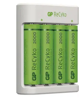 Inteligentní nabíječky EMOS Nabíječka baterií GP Eco E411 + 4× AA ReCyko 2000 B51414