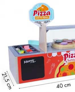 Dětské obchůdky Dřevěná Pizzerie Ecotoys barevná