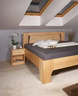 bez úložného prostoru Manželská postel z masivu OLYMPIA 1, masiv buk