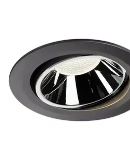 LED podhledová svítidla SLV BIG WHITE NUMINOS MOVE DL XL vnitřní LED zápustné stropní svítidlo černá/chrom 4000 K 20° otočné a výkyvné 1003747
