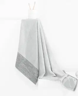 Ručníky Bavlněný ručník AmeliaHome Aria světle šedý, velikost 50x90