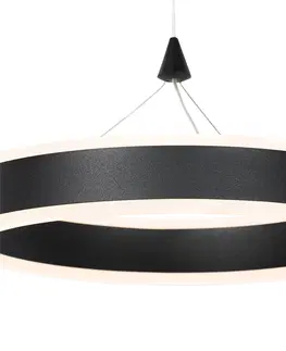 Zavesna svitidla Závěsné svítidlo černé 30 cm včetně LED 3-stupňově stmívatelné - Lyani