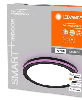 Inteligentní stropní svítidla LEDVANCE SMART+ LEDVANCE SMART+ WiFi Orbis Circle CCT RGB černá