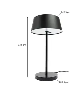 Stolní lampy Lindby Stolní lampa LED Lindby Milica, černá, stmívatelná