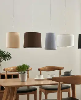 Závěsná světla Lindby Textilní závěsná lampa Hermina, 5bodová