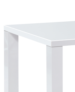 Jídelní stoly Jídelní stůl LIZZIE 80x80 cm, vysoký bílý lesk