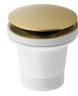 Koupelna POLYSAN Vanová výpust 6/4", Click Clack, pro vany bez přepadu, zlato mat 71704GB