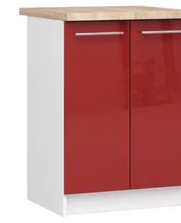 Kuchyňské dolní skříňky Ak furniture Kuchyňská skříňka Olivie S 60 cm 2D bílo-červená