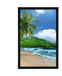 Příroda Plakát pláž na ostrově Seychely