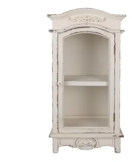 Regály a poličky Béžová nástěnná dřevěná skříňka s ornamenty Dinia - 45*30*88 cm Clayre & Eef 5H0668
