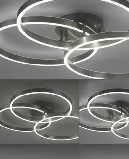 LED stropní svítidla PAUL NEUHAUS LED stropní svítidlo stříbrná barva, kruhové, stmívatelné, CCT, paměťová funkce 2700-5000K