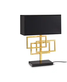 Designové stolní lampy Stolní lampa Ideal Lux Luxury TL1 ottone 201115 1x60W mosazná
