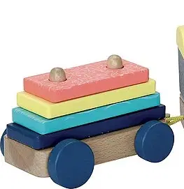 Dřevěné hračky Vilac Dřevěný vláček TRAIL vícebarevný
