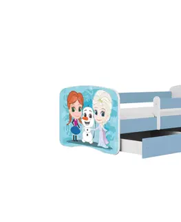 Dětské postýlky Kocot kids Dětská postel Babydreams Ledové království modrá, varianta 80x180, se šuplíky, bez matrace