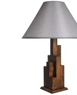 Lampy  Stolní lampa KULE 1xE27/60W/230V šedá/hnědá 